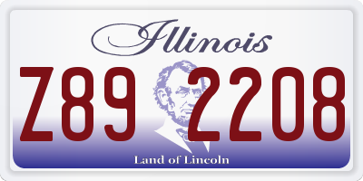 IL license plate Z892208