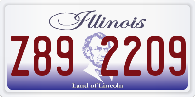IL license plate Z892209