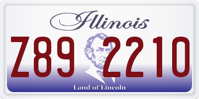 IL license plate Z892210
