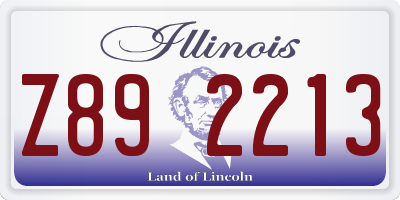 IL license plate Z892213