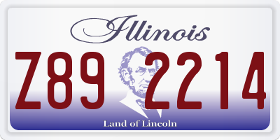 IL license plate Z892214