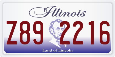 IL license plate Z892216