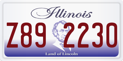 IL license plate Z892230