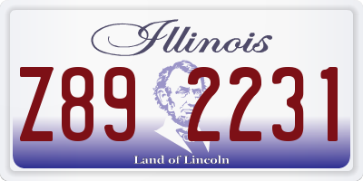 IL license plate Z892231
