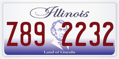 IL license plate Z892232
