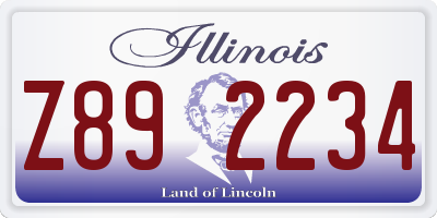 IL license plate Z892234