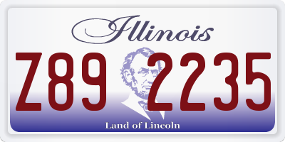 IL license plate Z892235