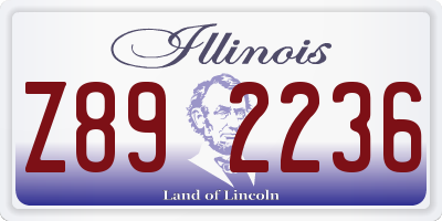 IL license plate Z892236