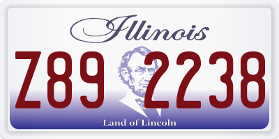 IL license plate Z892238