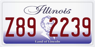 IL license plate Z892239