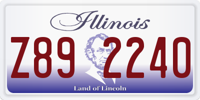 IL license plate Z892240