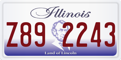 IL license plate Z892243