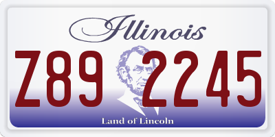 IL license plate Z892245