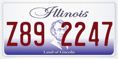 IL license plate Z892247