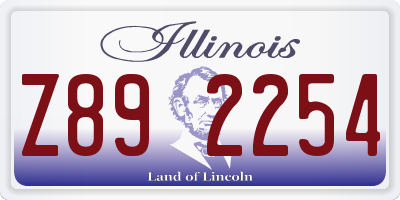 IL license plate Z892254