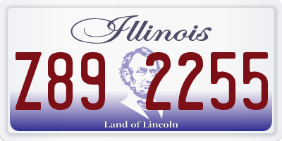 IL license plate Z892255
