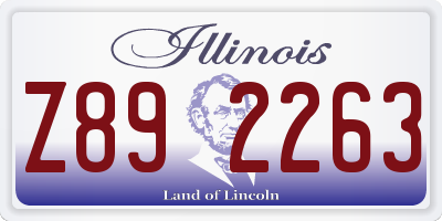 IL license plate Z892263