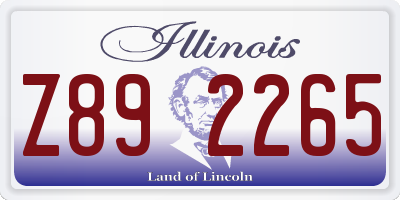 IL license plate Z892265
