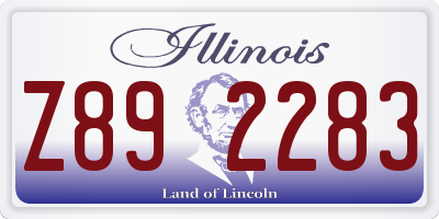 IL license plate Z892283