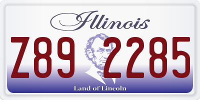 IL license plate Z892285