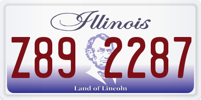 IL license plate Z892287