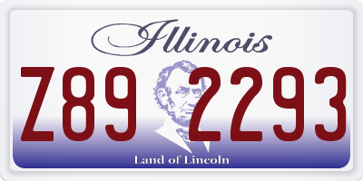 IL license plate Z892293