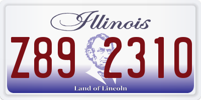 IL license plate Z892310