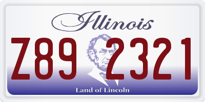 IL license plate Z892321