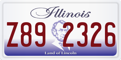 IL license plate Z892326