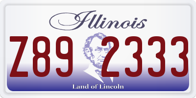 IL license plate Z892333