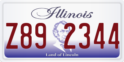 IL license plate Z892344