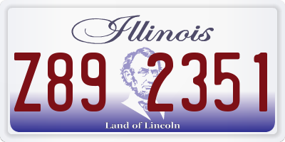 IL license plate Z892351