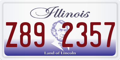 IL license plate Z892357
