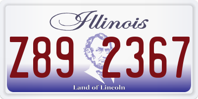 IL license plate Z892367