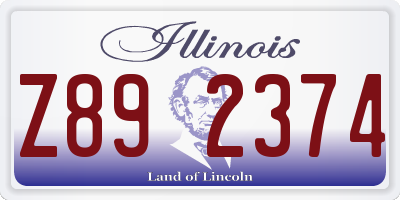 IL license plate Z892374