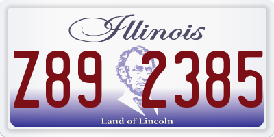 IL license plate Z892385