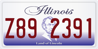 IL license plate Z892391