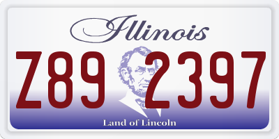 IL license plate Z892397