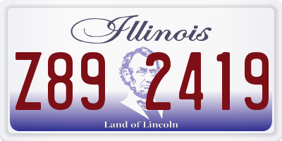 IL license plate Z892419
