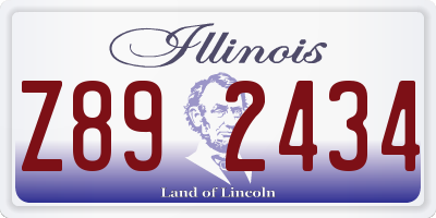 IL license plate Z892434