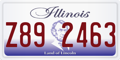 IL license plate Z892463