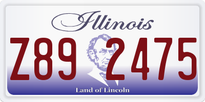 IL license plate Z892475