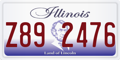 IL license plate Z892476