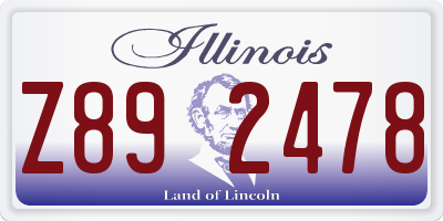 IL license plate Z892478