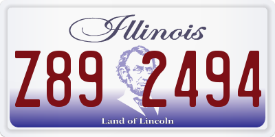 IL license plate Z892494
