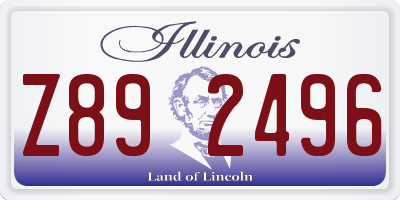 IL license plate Z892496