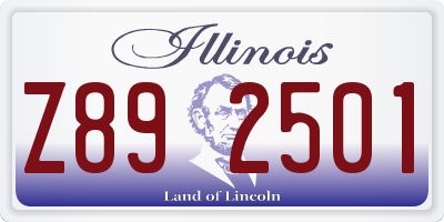 IL license plate Z892501