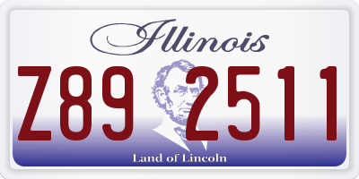 IL license plate Z892511