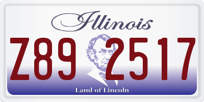 IL license plate Z892517