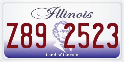 IL license plate Z892523